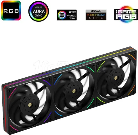 Photo de Triple Ventilateur de boitier Thermalright TL-UB RGB - 36cm (Noir)