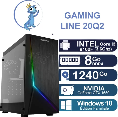 Photo de Unité centrale Gaming Line 20Q2 Intel Core i3 9100F