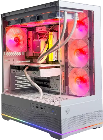 Photo de Unité Centrale Gaming Line - Powered By MSI Prime Project Zero (White)