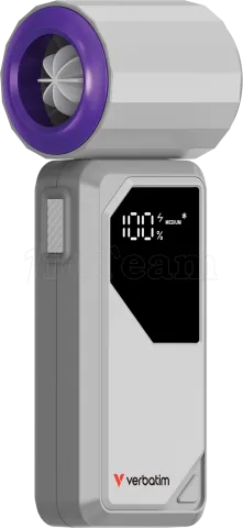 Photo de Ventilateur à main sur batterie Verbatim Cool'n'Go Air Jet (Gris/Violet)