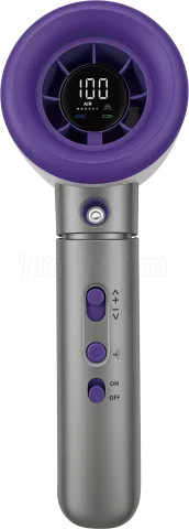 Photo de Ventilateur à main sur batterie Verbatim Cool'n'Go Aqua Breeze (Violet/Gris)