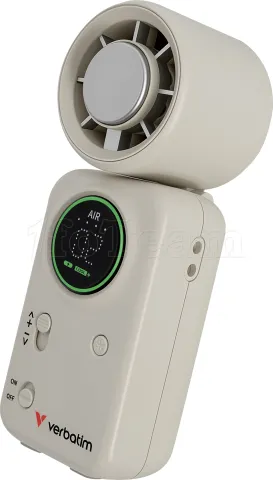 Photo de Ventilateur à main sur batterie Verbatim Cool'n'Go Ice Touch Mini (Blanc/Argent)