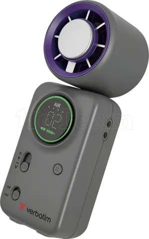 Photo de Ventilateur à main sur batterie Verbatim Cool'n'Go Ice Touch Mini (Violet/Gris)