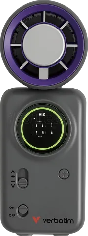 Photo de Ventilateur à main sur batterie Verbatim Cool'n'Go Ice Touch Mini (Violet/Gris)