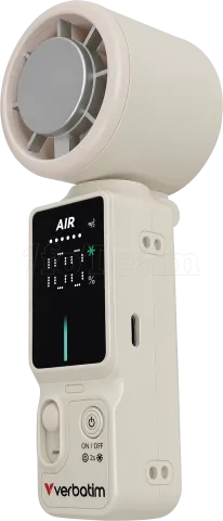 Photo de Ventilateur à main sur batterie Verbatim Cool'n'Go Ice Touch Pro (Blanc/Argent)