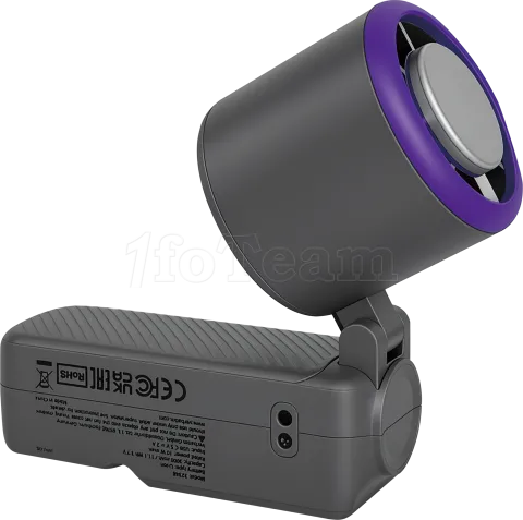 Photo de Ventilateur à main sur batterie Verbatim Cool'n'Go Ice Touch Pro (Violet/Gris)