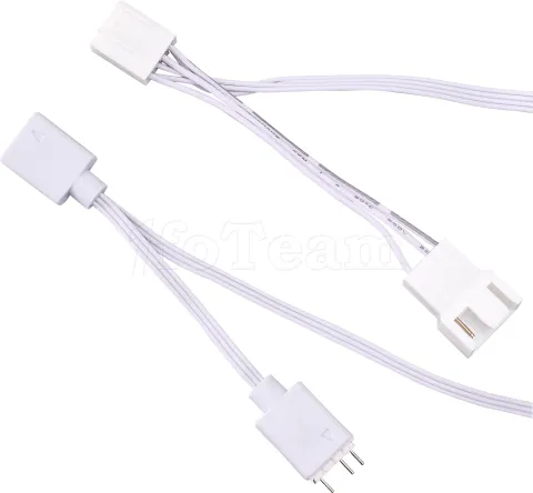 Photo de Ventilateur boitier 1stPlayer FS7 RGB - 12cm (Blanc)