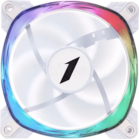 Photo de Ventilateur boitier 1stPlayer FS7 RGB - 12cm (Blanc)
