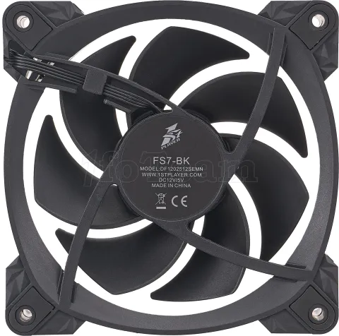 Photo de Ventilateur boitier 1stPlayer FS7 RGB - 12cm (Noir)