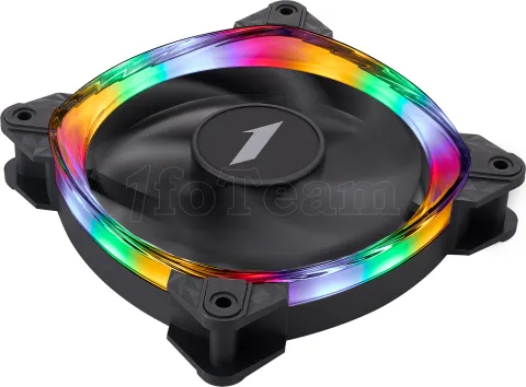 Photo de Ventilateur boitier 1stPlayer FS7 RGB - 12cm (Noir)