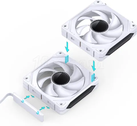 Photo de Ventilateur boitier Jonsbo ZL-120B RGB - 12cm (Blanc)