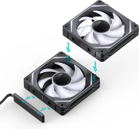 Photo de Ventilateur boitier Jonsbo ZL-120B RGB - 12cm (Noir)