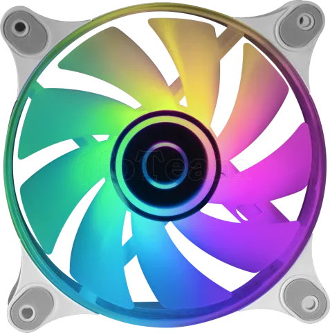 Photo de Ventilateur boitier Mars Gaming MF-3D RGB - 12cm (Blanc)