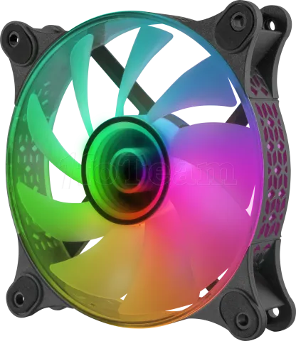 Photo de Ventilateur boitier Mars Gaming MF-3D RGB - 12cm (Noir)