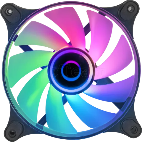 Photo de Ventilateur boitier Mars Gaming MF-3D RGB - 12cm (Noir)