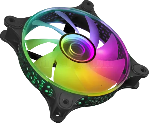 Photo de Ventilateur boitier Mars Gaming MF-3D RGB - 12cm (Noir)