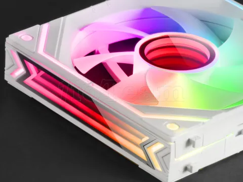 Photo de Ventilateur boitier Mars Gaming MF-Linkfinity RGB 12cm (Blanc)