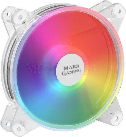 Photo de Ventilateur boitier Mars Gaming MFD RGB 12cm (Transparent)
