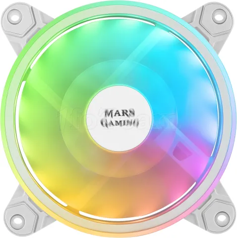 Photo de Ventilateur boitier Mars Gaming MFX RGB 12cm (Blanc)