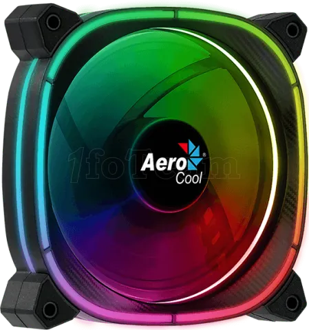 Photo de Ventilateur de boitier AeroCool Astro 12 RGB 12cm (Noir)