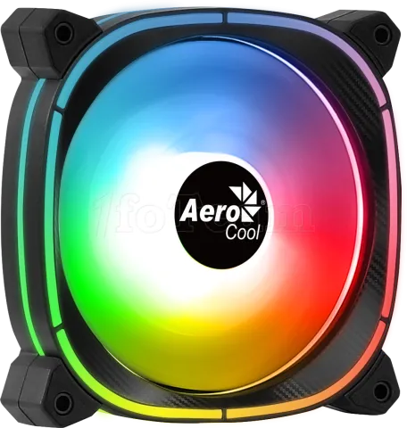 Photo de Ventilateur de boitier Aerocool Astro 12F RGB 12cm (Noir)