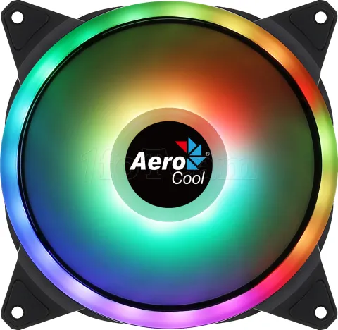 Photo de Ventilateur de boitier Aerocool Duo 14 RGB 14cm (Noir)