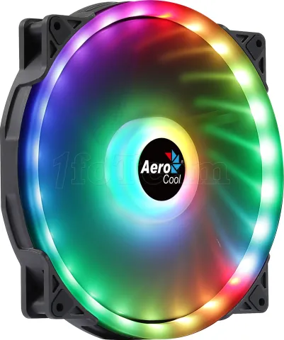 Photo de Ventilateur de boitier Aerocool Duo 20 RGB 20cm (Noir)