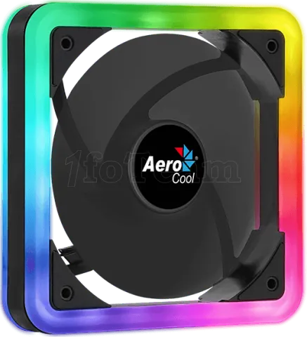 Photo de Ventilateur de boitier AeroCool Edge RGB 14cm (Noir)