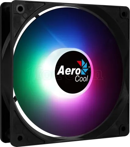 Photo de Ventilateur de boitier Aerocool Frost PWM RGB 12cm (Noir)