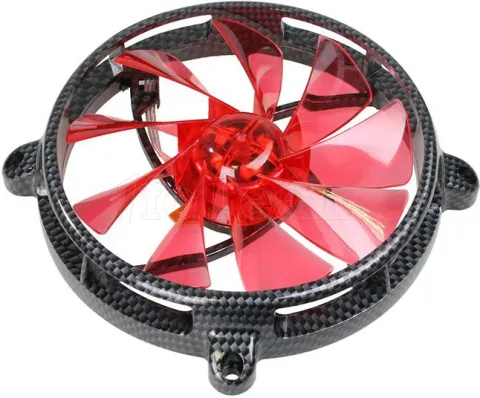 Photo de Ventilateur de boitier Aerocool RS12 Carbon Fiber Edition Rouge 120 mm (12 cm)