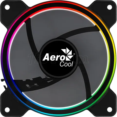 Photo de Ventilateur de boitier Aerocool Saturn 12 RGB 12cm (Noir)