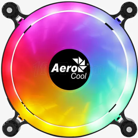 Photo de Ventilateur de boitier Aerocool Spectro RGB 12cm (Noir)