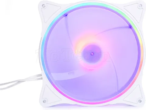 Photo de Ventilateur de boitier Alphacool Rise Aurora RGB - 14cm (Blanc)