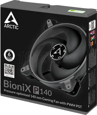 Photo de Ventilateur de boitier Arctic BioniX P140 - 14cm (Noir/Gris)