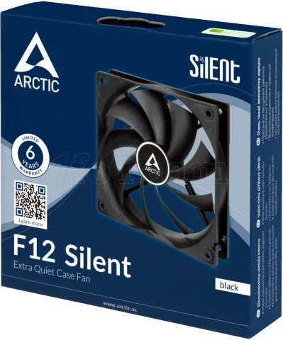 Photo de Ventilateur de boitier Arctic F12 Silent - 12cm (Noir)