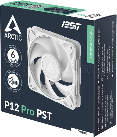 Photo de Ventilateur de boitier Arctic P12 Pro PST - 12cm (Blanc)