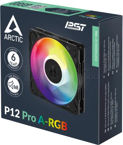 Photo de Ventilateur de boitier Arctic P12 Pro RGB - 12cm (Noir)