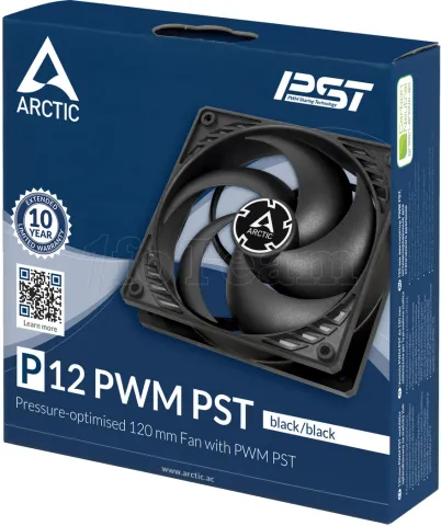 Photo de Ventilateur de boitier Arctic P12 PST - 12cm (Noir)