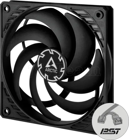 Photo de Ventilateur de boitier Arctic P12 Slim PST - 12cm (Noir)