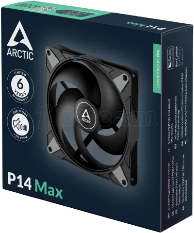 Photo de Ventilateur de boitier Arctic P14 Max - 14cm (Noir)