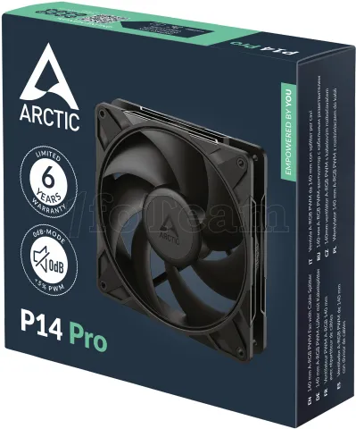 Photo de Ventilateur de boitier Arctic P14 Pro - 14cm (Noir)