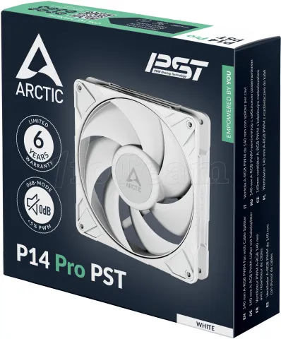 Photo de Ventilateur de boitier Arctic P14 Pro PST - 14cm (Blanc)