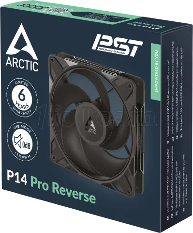 Photo de Ventilateur de boitier Arctic P14 Pro Reverse - 14cm (Noir)