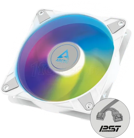 Photo de Ventilateur de boitier Arctic P14 PST RGB - 14cm (Blanc)