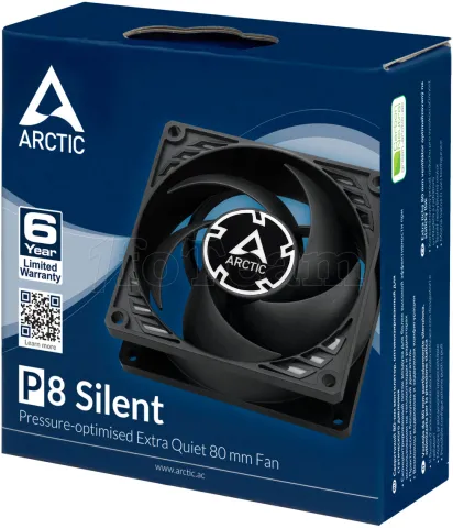 Photo de Ventilateur de boitier Arctic P8 Silent - 8cm (Noir)