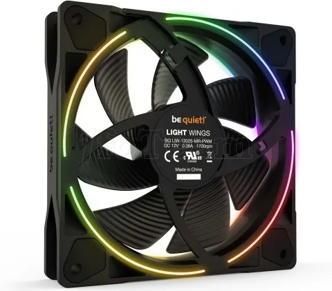 Photo de Ventilateur de boitier Be Quiet Light Wings RGB - 12cm (Noir)