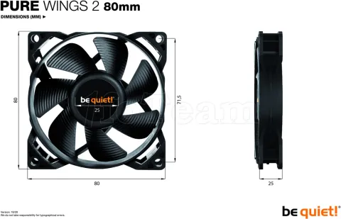 Photo de Ventilateur de boitier Be Quiet Pure Wings 2 PWM - 8cm (Noir)