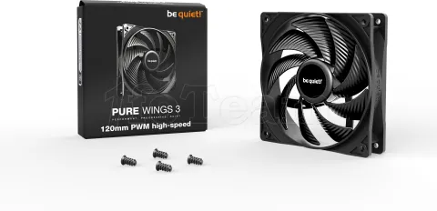 Photo de Ventilateur de boitier Be Quiet Pure Wings 3 Haute vitesse PWM 12cm (Noir)