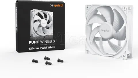 Photo de Ventilateur de boitier be quiet! Pure Wings 3 PWM - 12cm (Blanc)