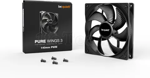 Photo de Ventilateur de boitier Be Quiet Pure Wings 3 PWM - 14cm (Noir)